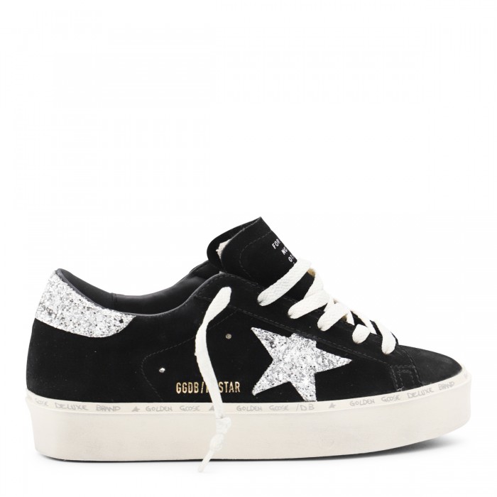 BLACK LEATHER HI STAR SNEAKERS