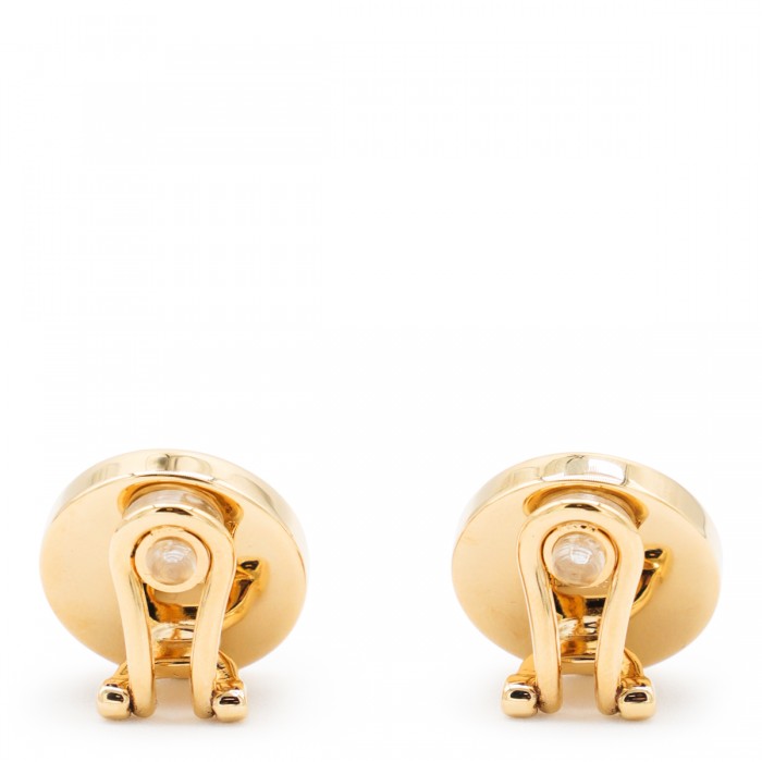 BROWN AND GOLD METAL EARRINGS 2