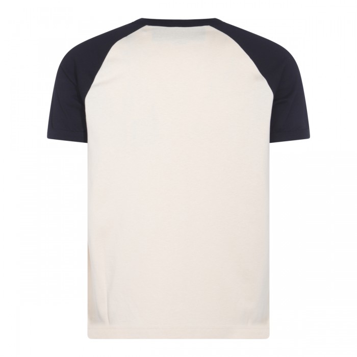 WHITE AND BLACK COTTON T-SHIRT 2