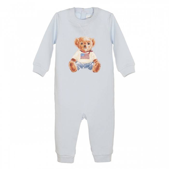 LIGHT BLUE COTTON JUMPSUIT