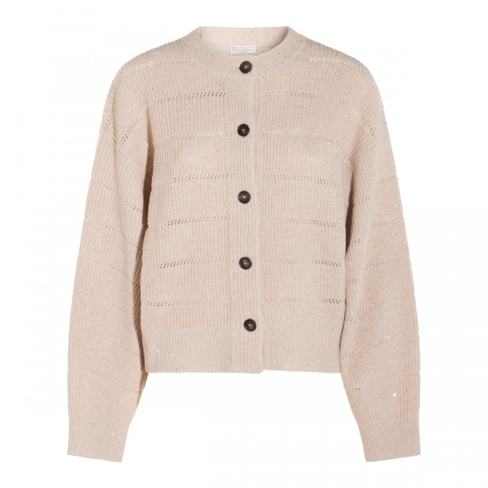 BEIGE CASHMERE KNITWEAR