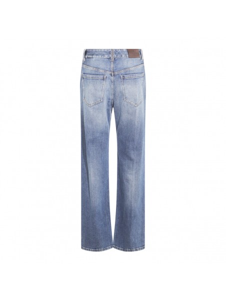 BRUNELLO CUCINELLI BLUE COTTON DENIM JEANS Brunello