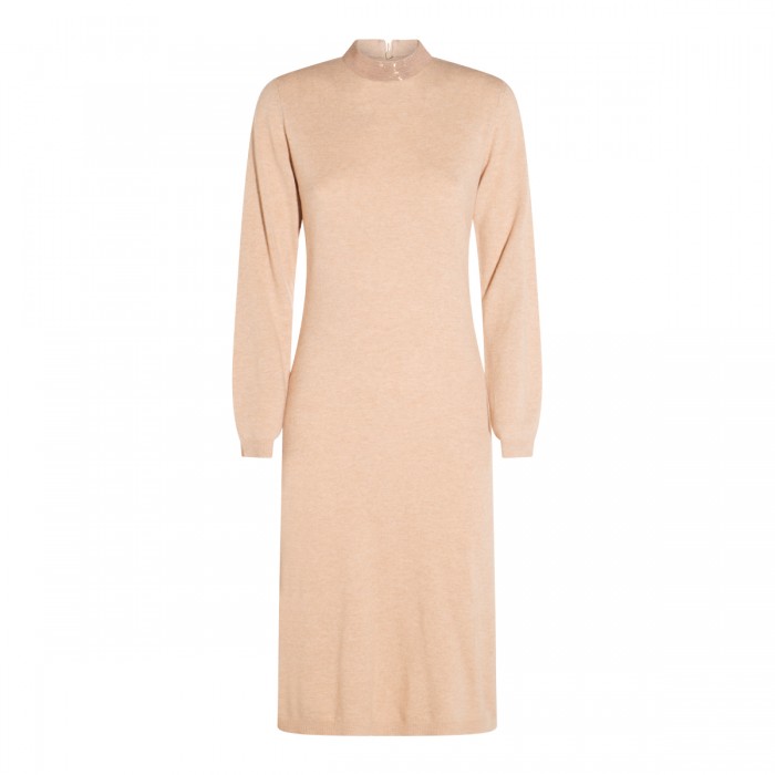 BEIGE WOOL DRESS