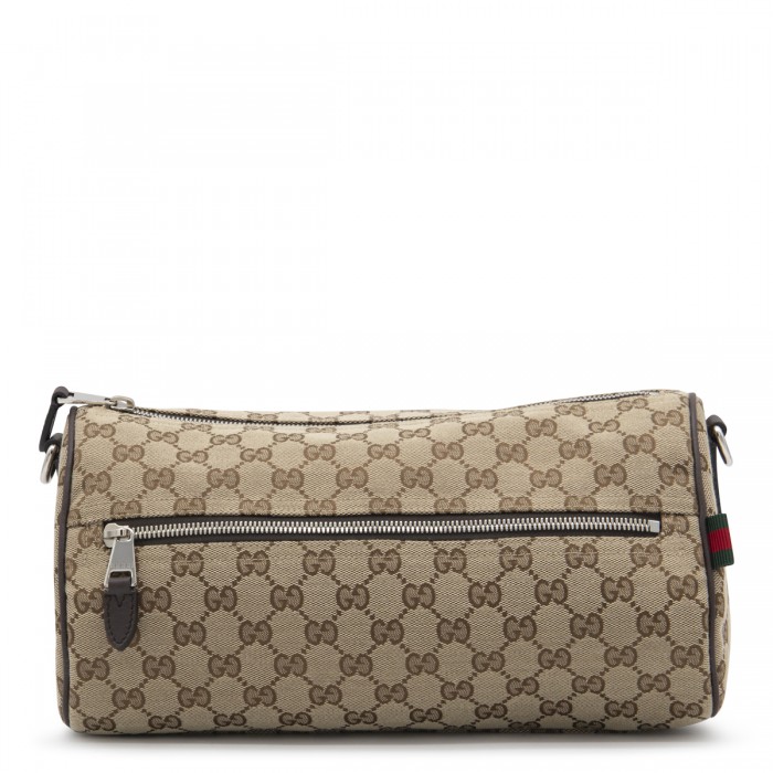 BEIGE LEATHER CROSSBODY BAG