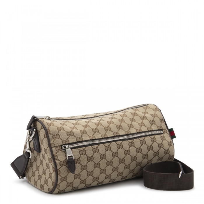 BEIGE LEATHER CROSSBODY BAG 2