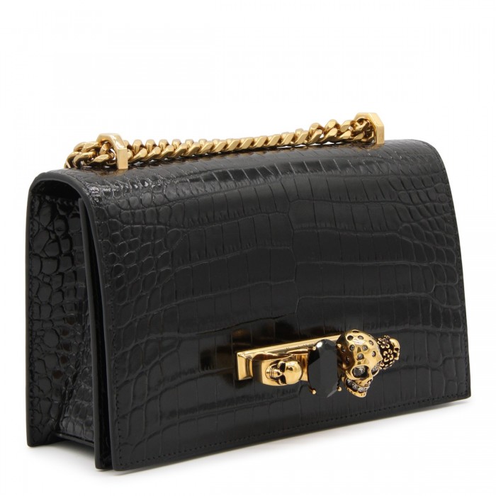 BLACK LEATHER SHOULDER BAG 2