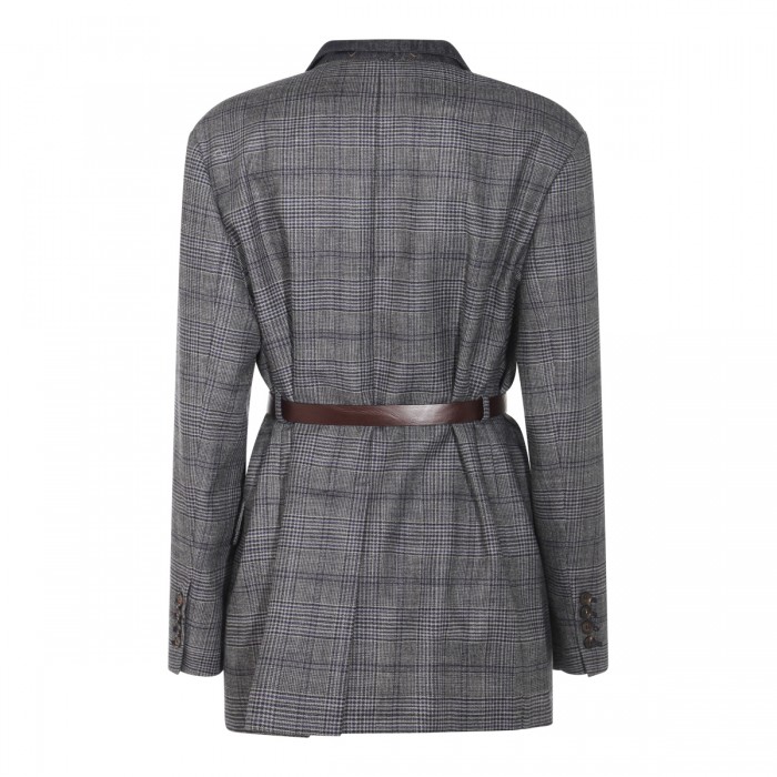 BLUE AND GREY WOOL BLAZER 2