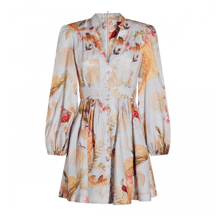 LIGHT BLUE LINEN DRESS