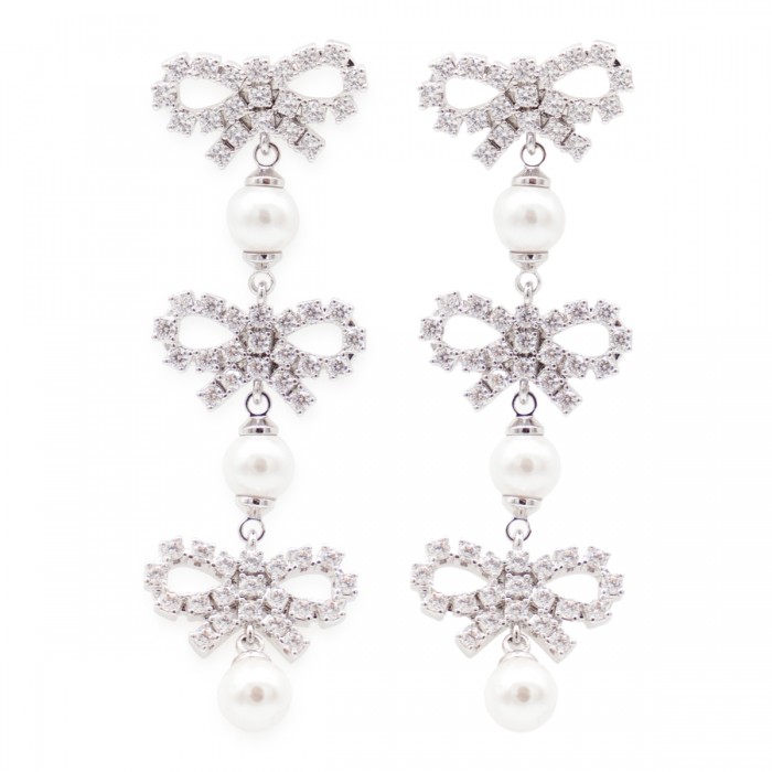 SILVER METAL EARRINGS