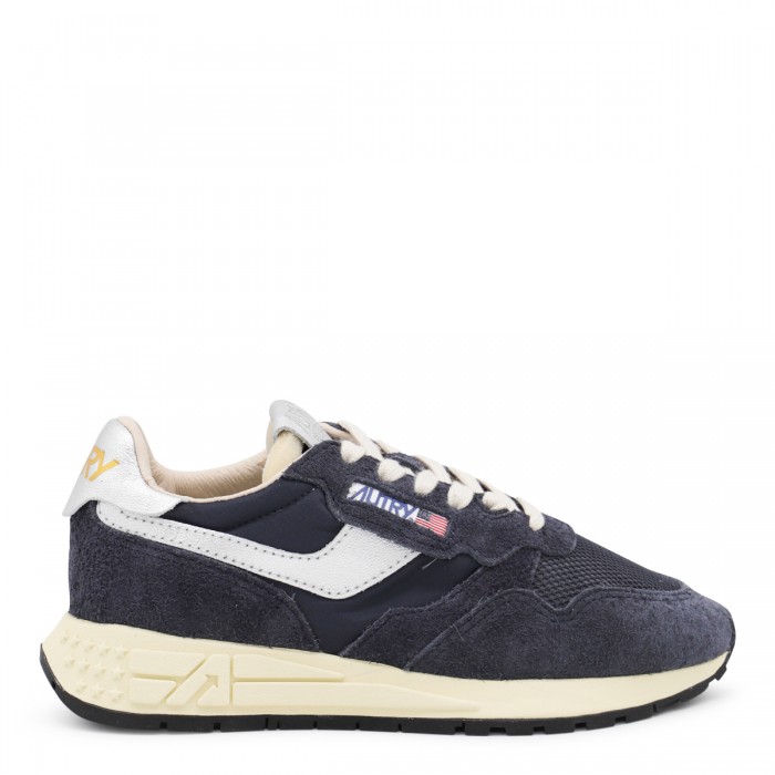 DARK BLUE AND WHITE LEATHER...