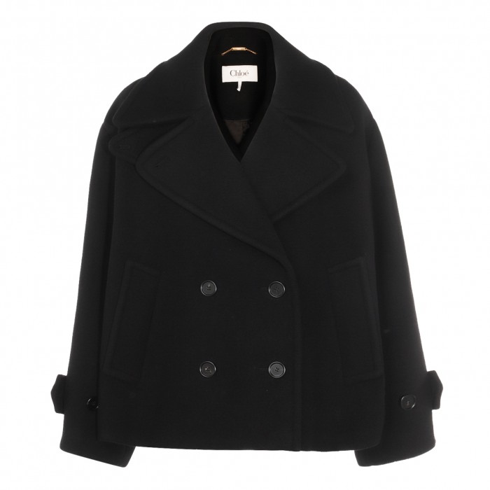 BLACK WOOL COAT