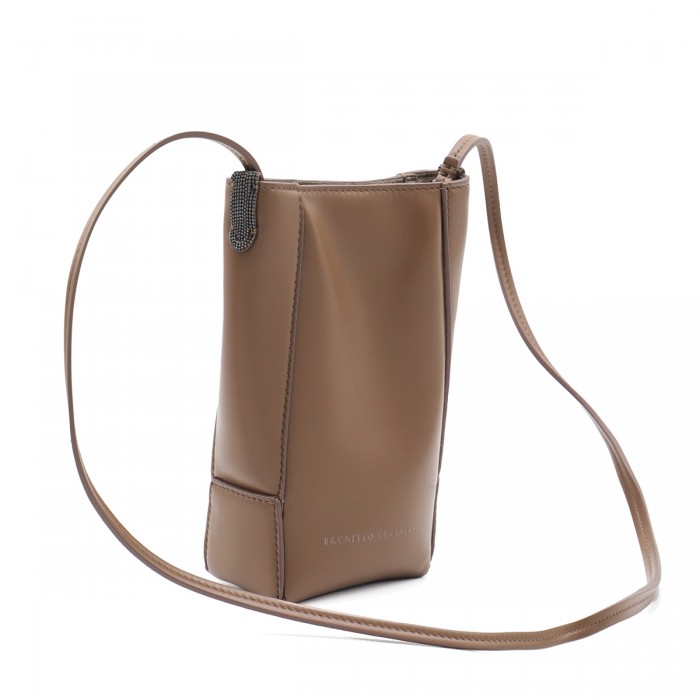 BROWN LEATHER MINI BAG 2