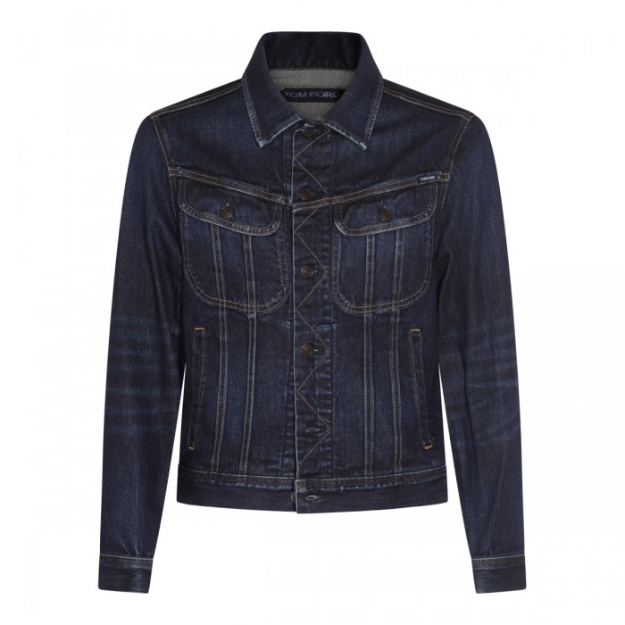 DARK BLUE COTTON DENIM JACKET