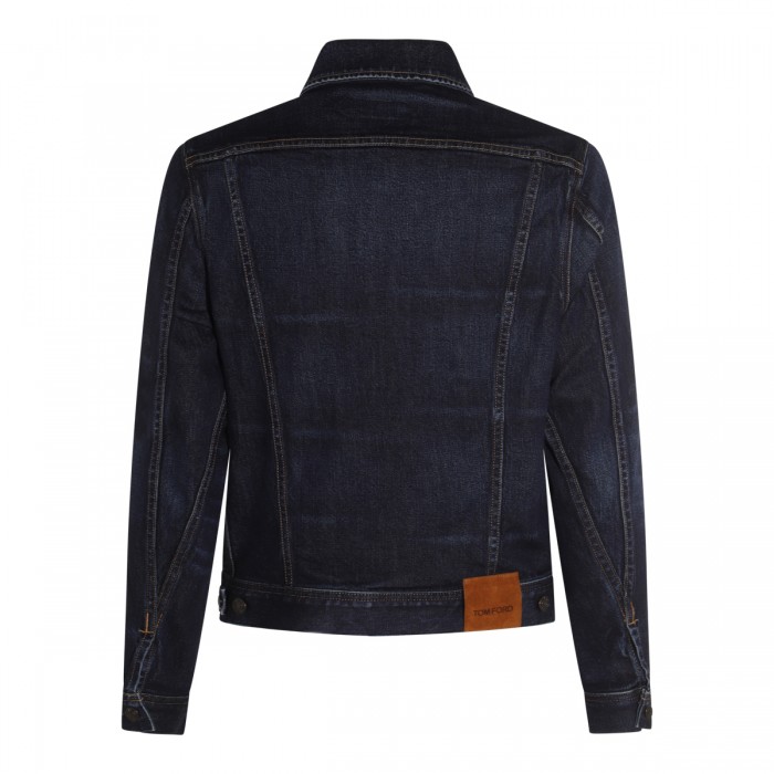 DARK BLUE COTTON DENIM JACKET 2