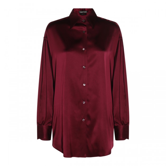 DARK PURPLE SILK FIT SHIRT