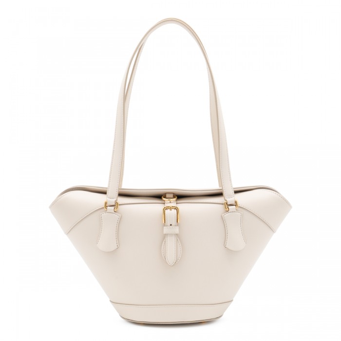 WHITE LEATHER SATCHELS