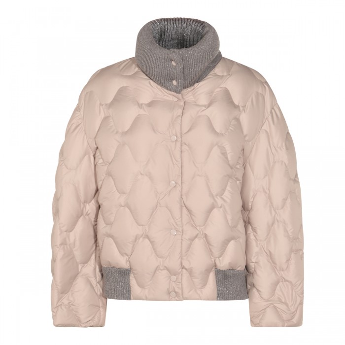 BEIGE AND GREY DOWN JACKET