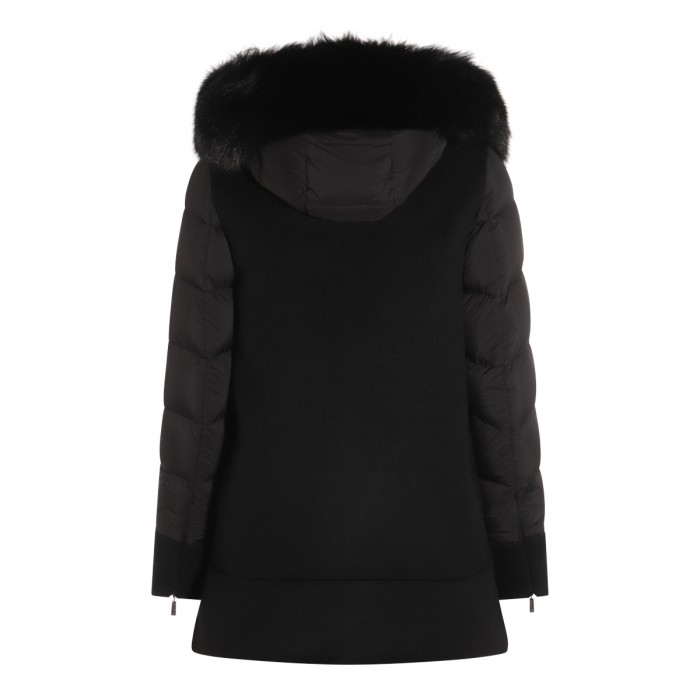 BLACK WOOL DOWN JACKET 2