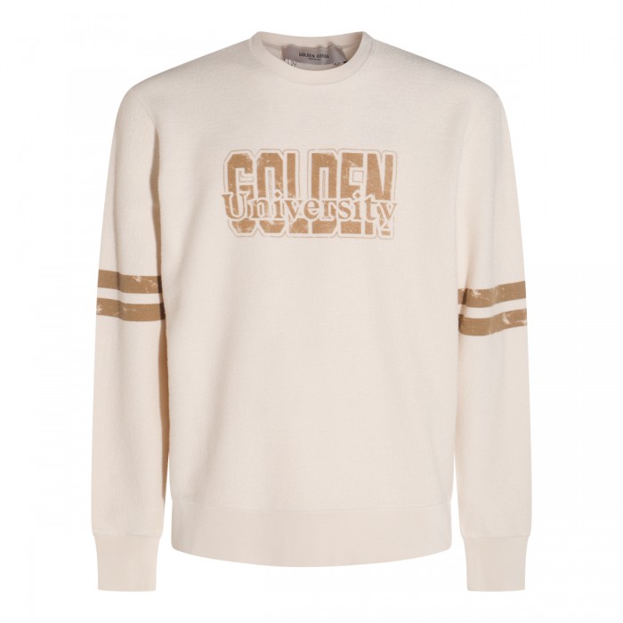 BEIGE COTTON SWEATSHIRT