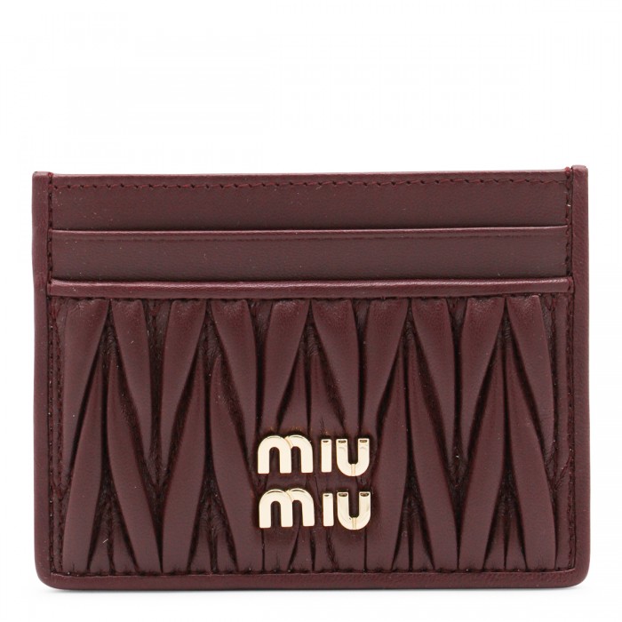 BORDEAUX LEATHER CARD HOLDER
