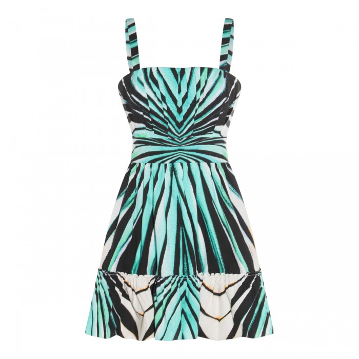 TURQUOISE AND BLACK DRESS