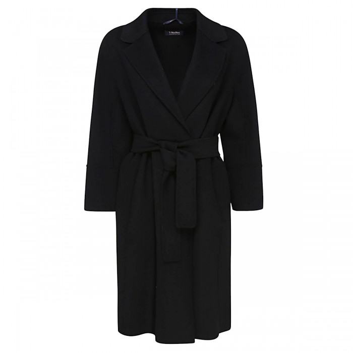 BLACK WOOL ARONA COAT
