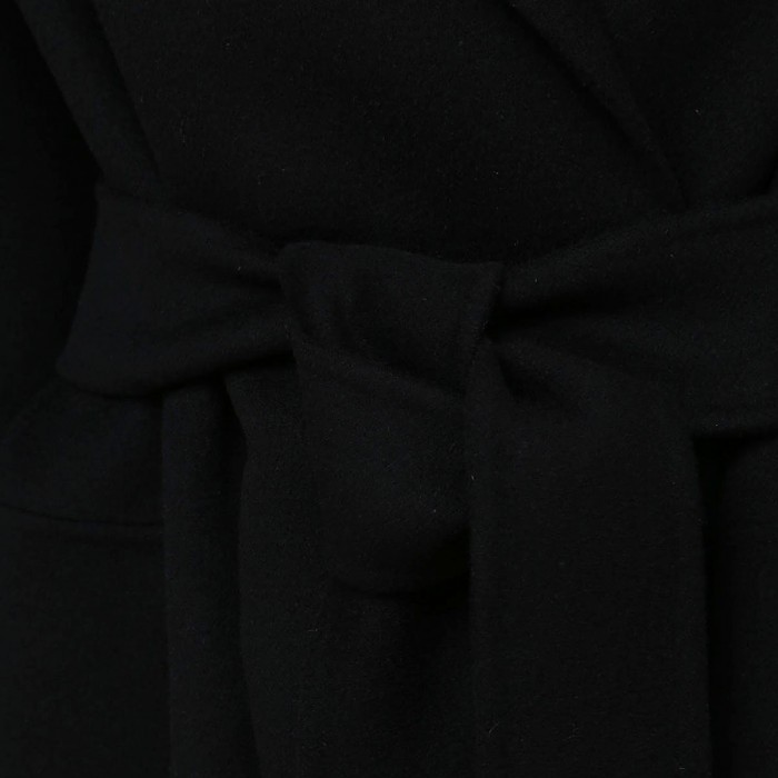 BLACK WOOL ARONA COAT 2