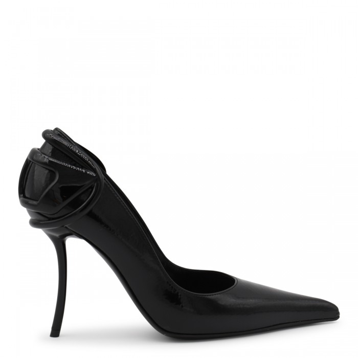BLACK LEATHER PUMPS