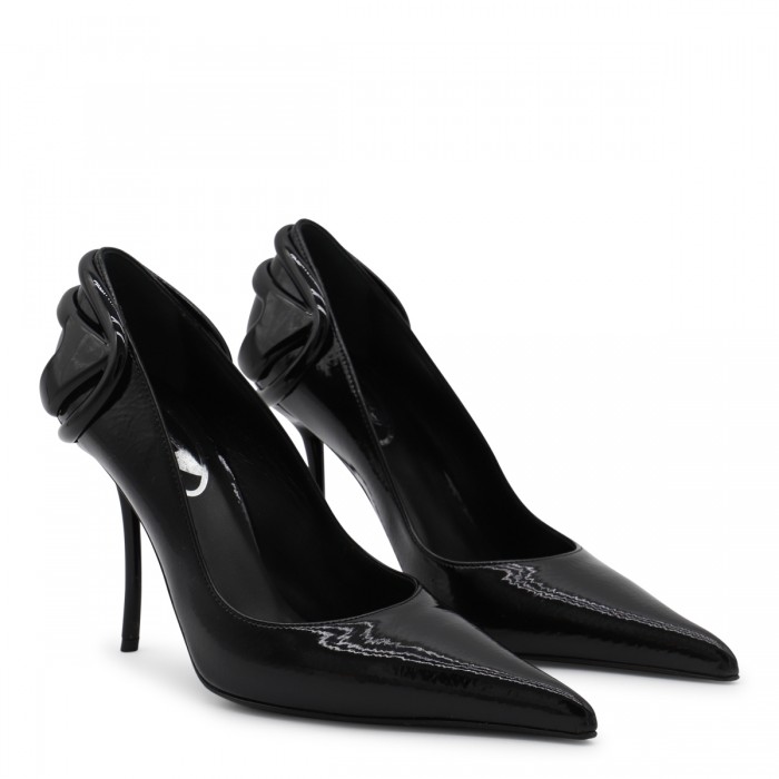 BLACK LEATHER PUMPS 2
