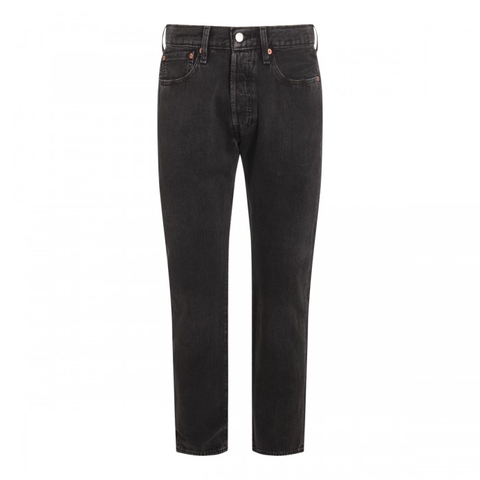 BLACK COTTON DENIM 501 JEANS