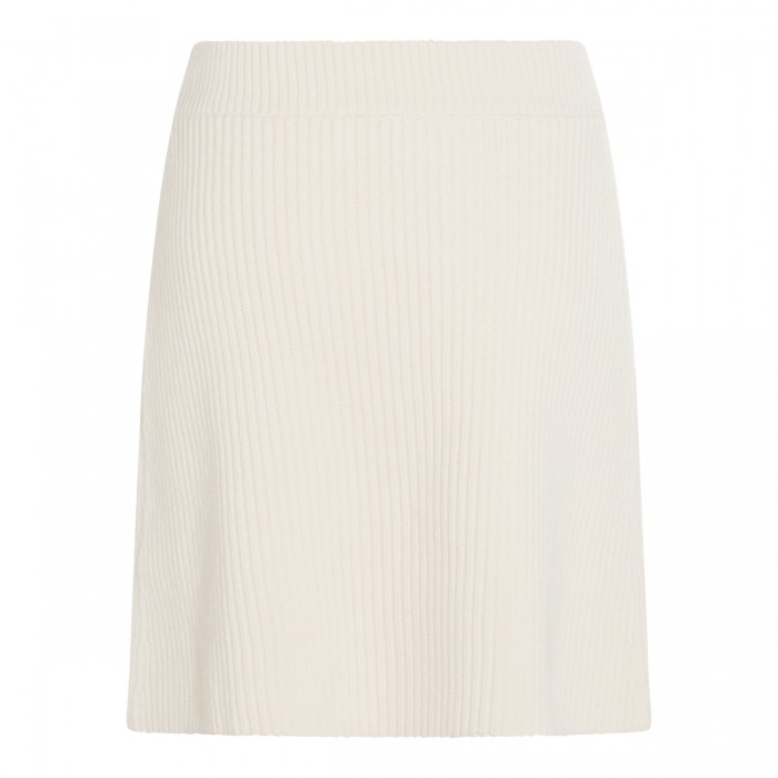 WHITE WOOL MINI SKIRT 2