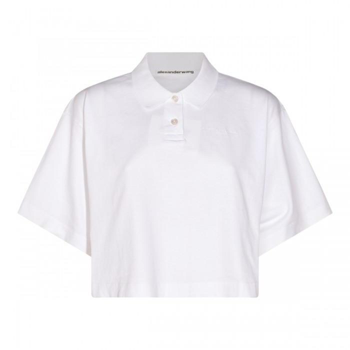 WHITE COTTON POLO SHIRT