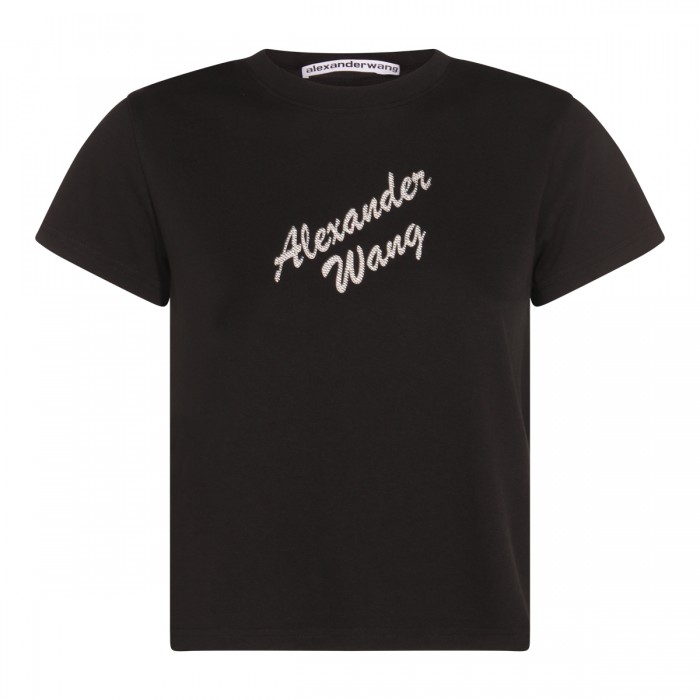 BLACK COTTON T-SHIRT