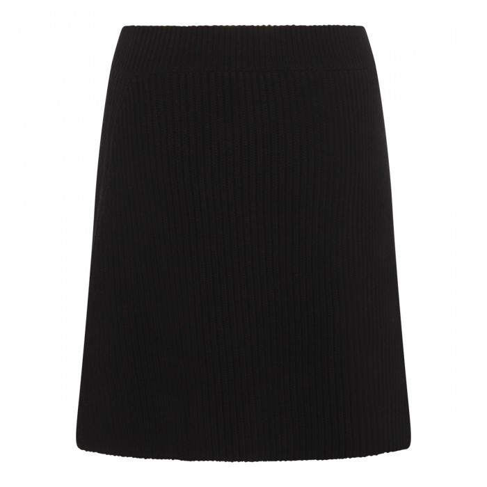 BLACK WOOL MINI SKIRT 2