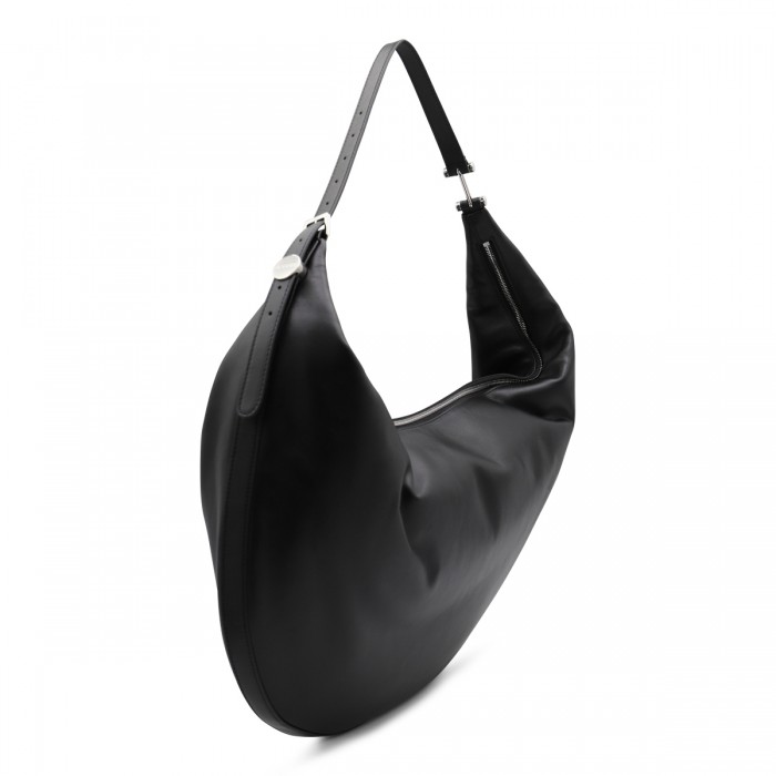 BLACK LEATHER HOBO DOT... 2