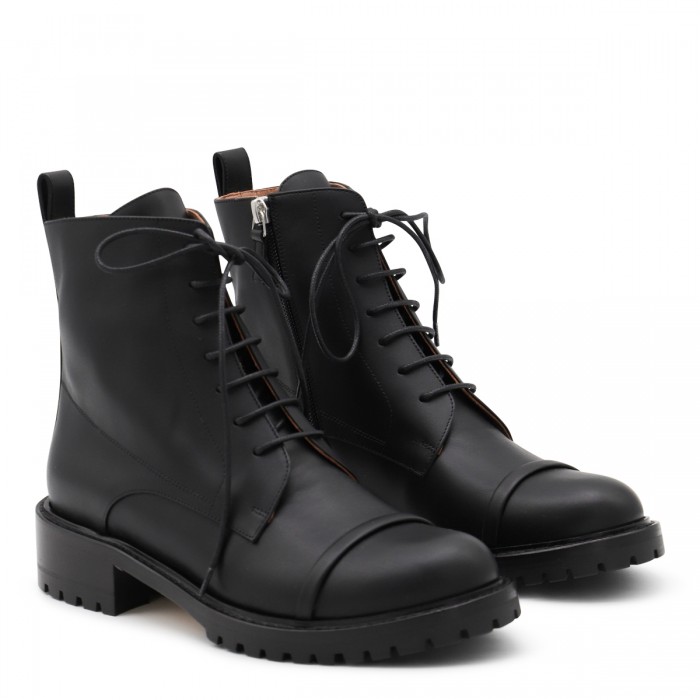 BLACK LEATHER MILLER BOOTS 2
