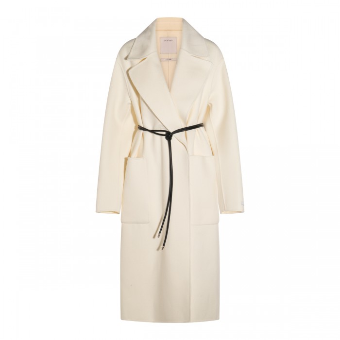 WHITE WOOL ABATE COAT