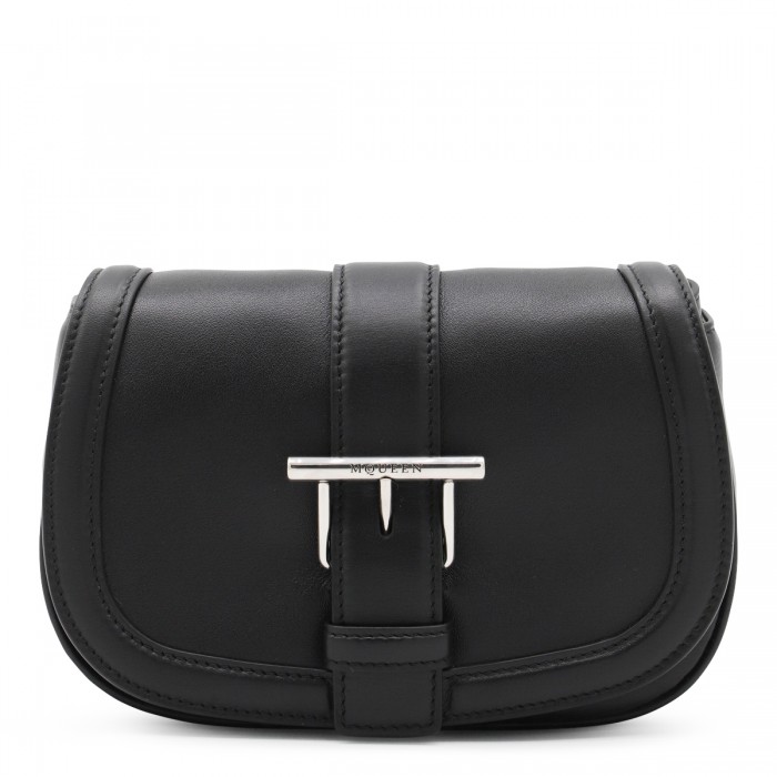 BLACK LEATHER SHOULDER BAG