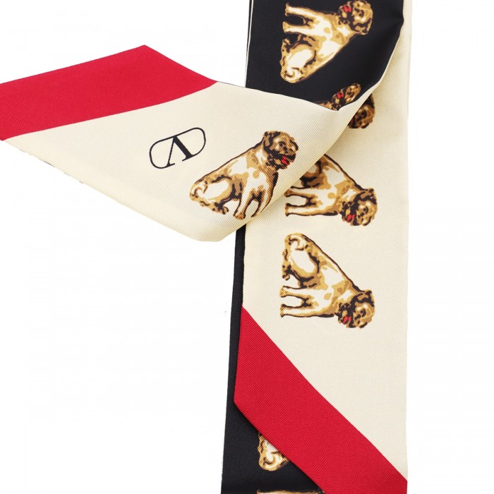 BLACK AND RED SILK SCARVES 2