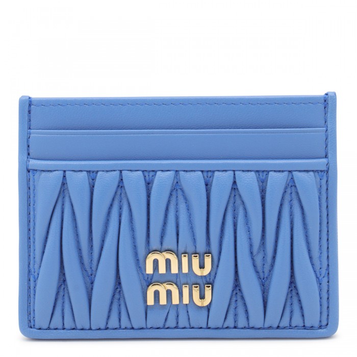 LIGHT BLUE LEATHER CARD HOLDER