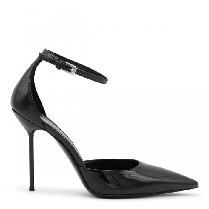 BLACK LEATHER LIDIA PUMPS