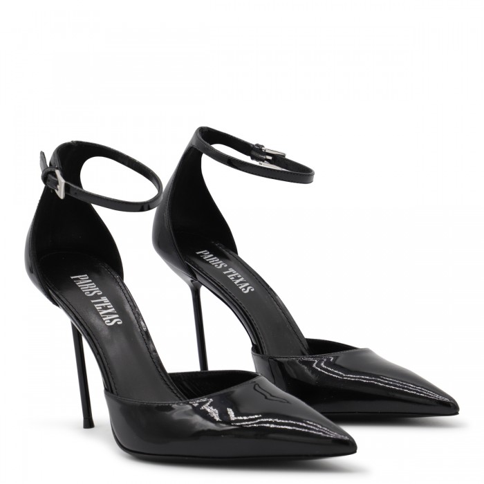 BLACK LEATHER LIDIA PUMPS 2