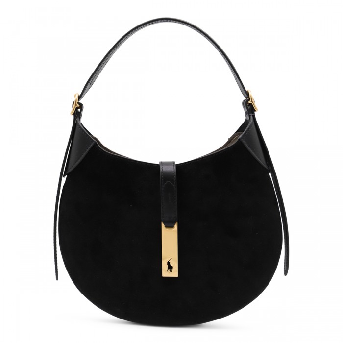BLACK LEATHER SHOULDER BAG