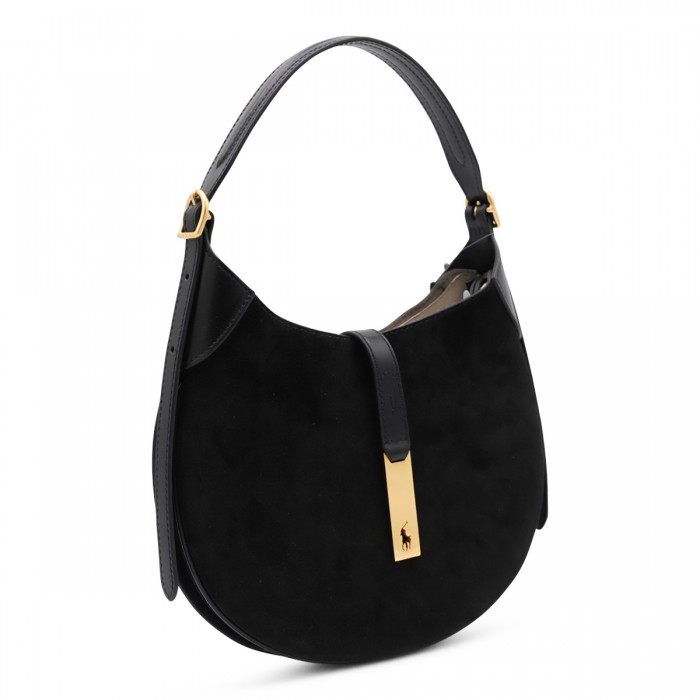BLACK LEATHER SHOULDER BAG 2