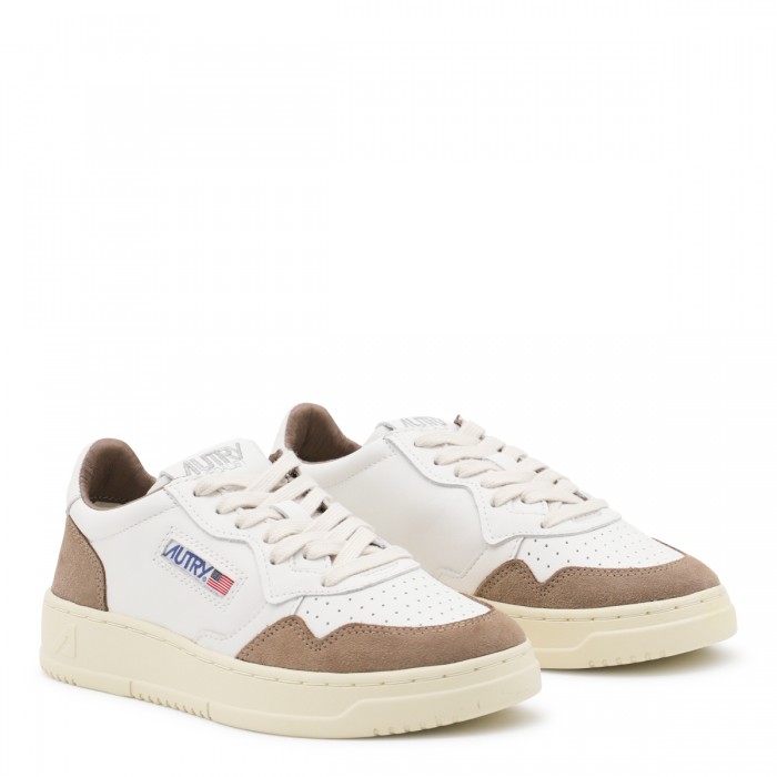 WHITE AND BROWN LEATHER... 2