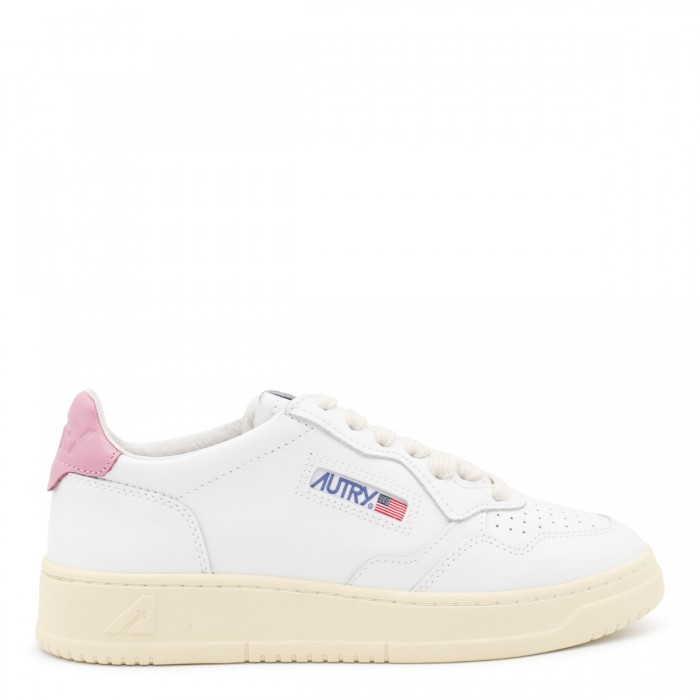 WHITE AND PINK LEATHER...