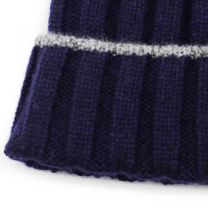 DARK BLUE WOOL HAT 2