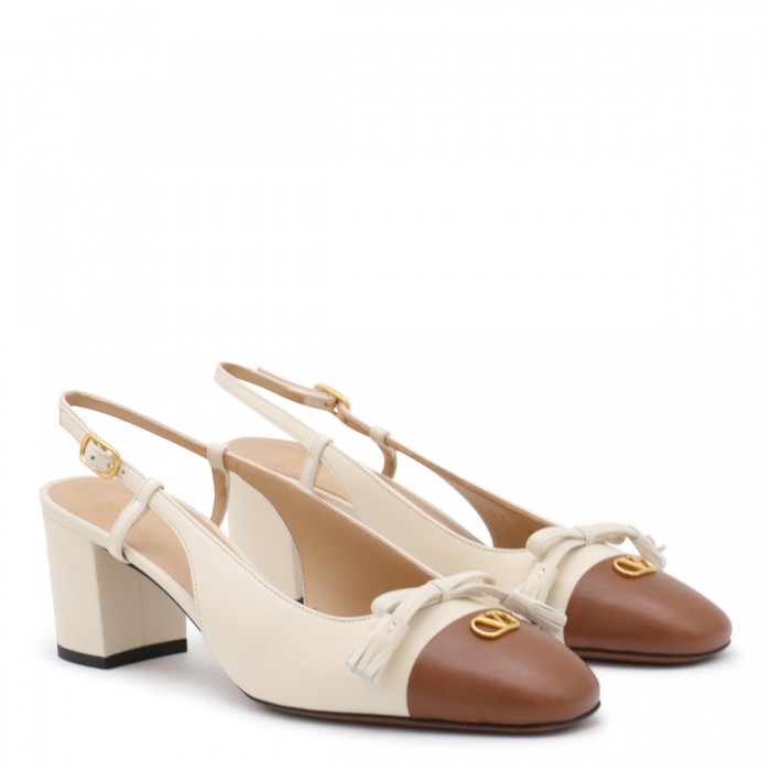 BEIGE LEATHER PUMPS 2