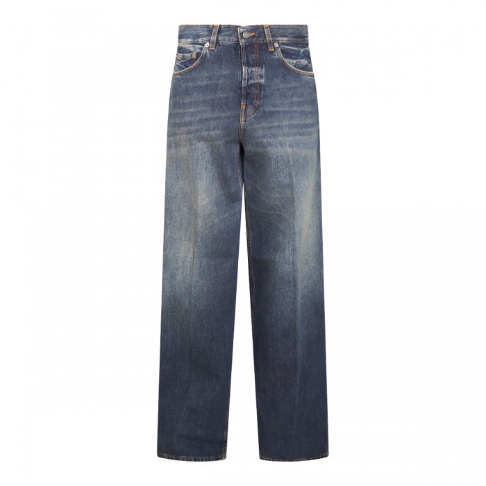 DARK BLUE COTTON JEANS