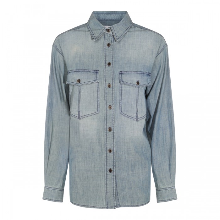 BLUE COTTON OVELIA-GA SHIRT